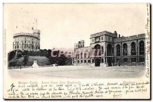 Ansichtskarte AK Windsor Castle Round Tower from Quadrangle