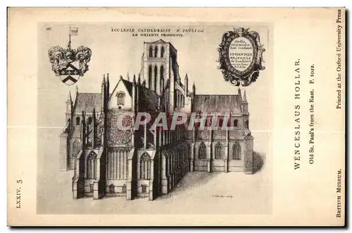 Cartes postales Wenceslaus Hollar Old St Paul s from the East