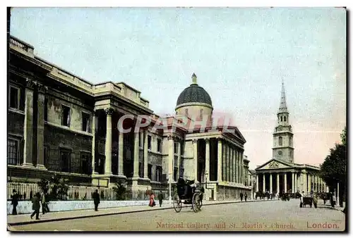 Cartes postales National Gallery St Martin Church London