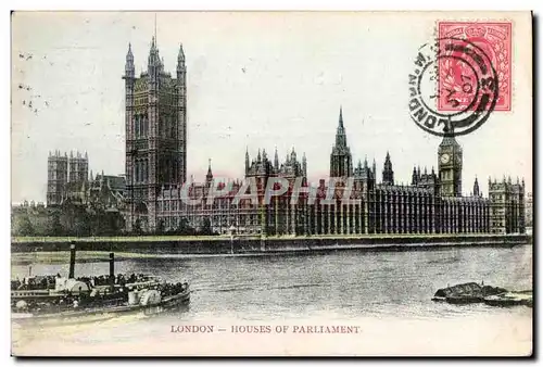 Cartes postales London House Of Parliament Bateau Boat