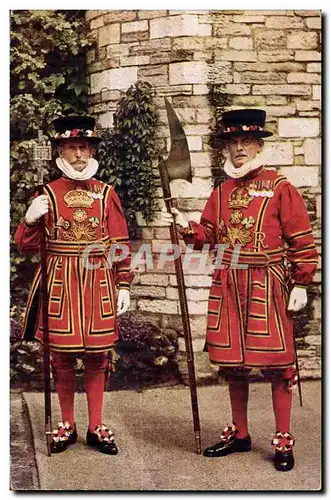 Ansichtskarte AK Tower of London Chief Warder and Yeoman Gaoler Yeomen