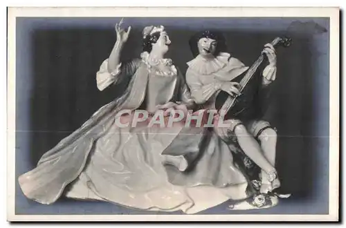 Cartes postales Schlobmuseum Berlin Jochim Kandler Komodiengruppe Meissner Porzellan Musique