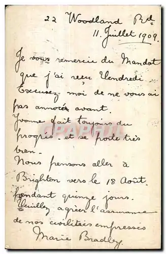 Cartes postales Woodland Road Carte postal recu mandat