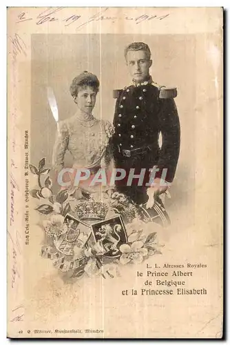 Cartes postales L L Altresses Royales le Prince Albert de Belgique et la Princesse Elisabeth