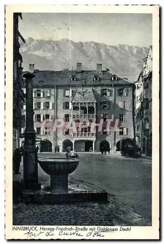 Ansichtskarte AK Innsbruck Herzog Friedrich Strabe mit Goldenem Dachl