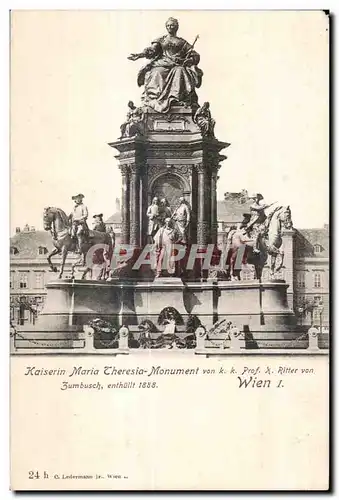 Ansichtskarte AK Kariserin Maria Cheresia Monument kk prof x Ritter von zumbusch enthullt Wien