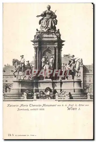 Cartes postales Kariserin Maria Cheresia Monument kk prof x Ritter von zumbusch enthullt Wien