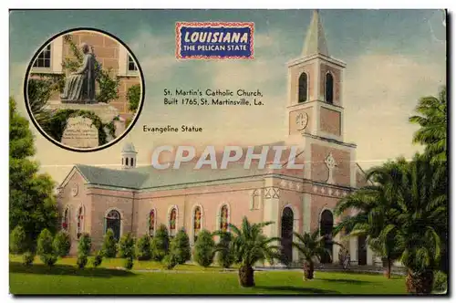Cartes postales Lousiana St Martin s Catholic Church Built Martinsville la