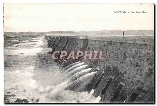 Cartes postales Asswan The Nile Dam Post Card Egypt