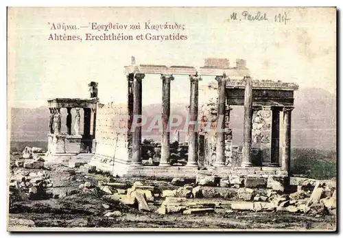 Ansichtskarte AK Athenes Erechtheion et Garyatides Grece