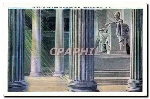 Cartes postales Interior Of Lincoln Memorial Washington