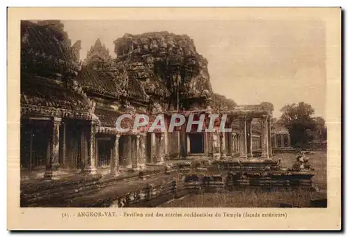 Cartes postales Angkor Vat Pavillon sud des entrees occideatales du Temple