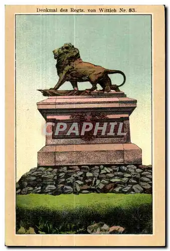 Cartes postales Denkmal des Regts von Wittich Lion