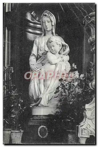 Ansichtskarte AK Bruges La Vierge et l enfant par Michel Ange   l Eglise Notre Dame