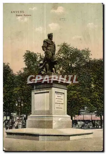 Cartes postales Anvers Statue Rubens