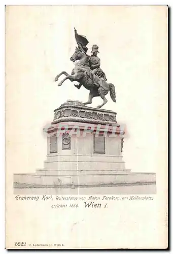 Cartes postales Wien rzherzog Xarl Reiterstatue