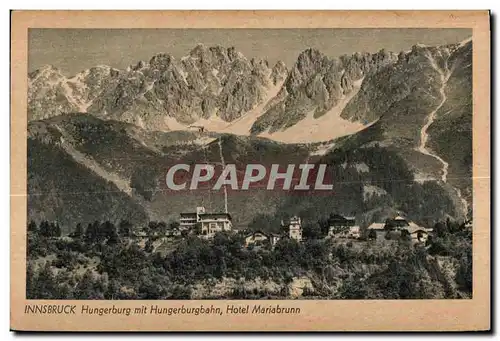 Cartes postales Innsbruck Hungerburg mit Hungerburgbahn Hotel Mariabrunn