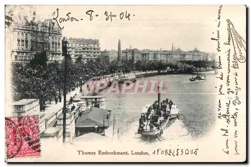 Cartes postales Thames Embankment London