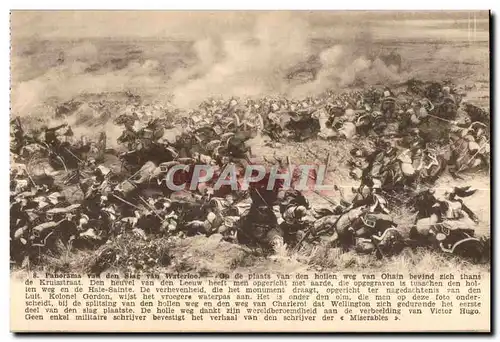 Ansichtskarte AK Panorama van den Slag van Waterloo de plants van den hollen weg ven Ohain bevind zich thans Krui