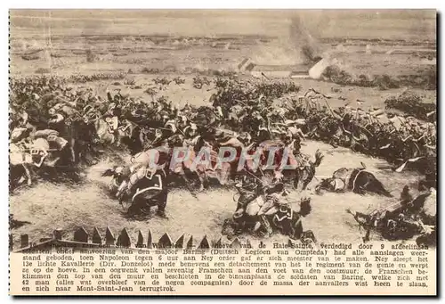 Ansichtskarte AK Panorama van den Slag van Waterloo Da noeve van de Hale Sainte verdedigd door afdeelingen stand