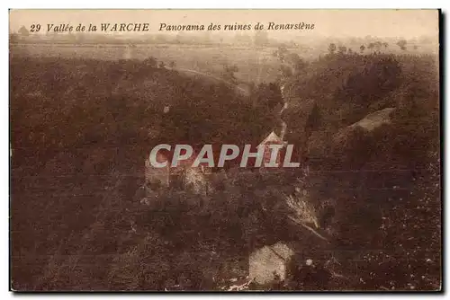 Cartes postales Vallee de la Warche Panorama des ruines de Renarstene