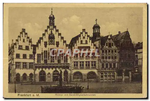 Cartes postales Frankfurt Romer mit Gerechtigkeitsbrunnen
