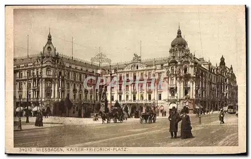 Cartes postales Wiesbaden Kaiser Friedrich Platz