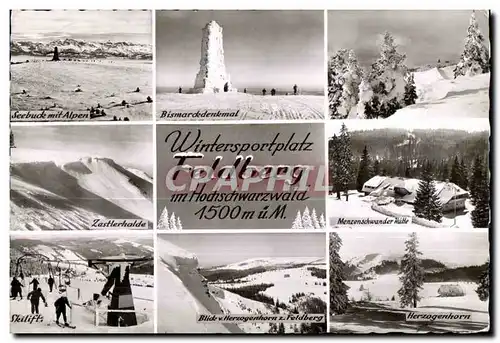 Ansichtskarte AK Bismarkdenkmal Wintersportplatz Felberg