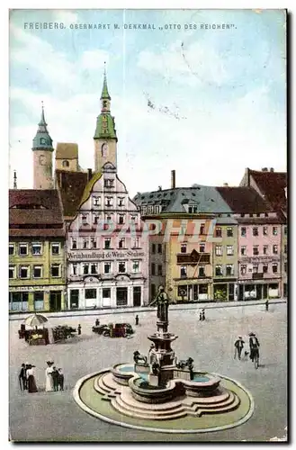 Cartes postales Freiberg Obermarkt M Denkmal Otto Des Reichen