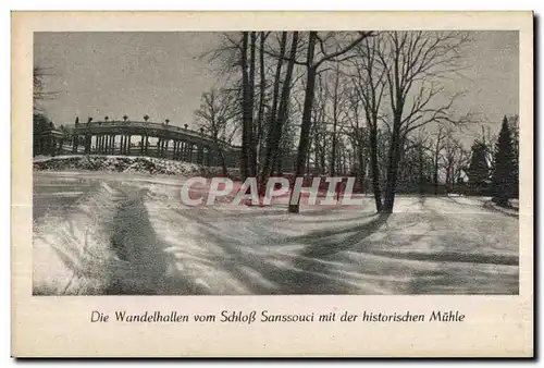 Cartes postales Die Wandelhallen vom Schlo Sanssouci mit der historischen Muhel