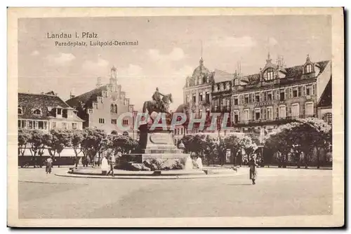 Cartes postales Landau i Pfalz Paradeplatz Luitpoid Denkmal