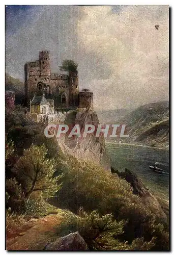 Cartes postales Burg Rheinstein Ein XIstead Sus ver gangenhelt list die