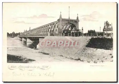 Cartes postales Neue Rheunbrucke de Kehl Train