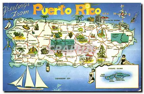 Cartes postales moderne Greetings From Puerto Rico