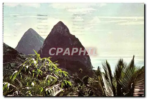 Cartes postales Lucia West Indies The Cros and Petit Pitons