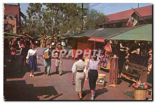 Cartes postales Olvera Street Los Angeles California Tacos stands Night Clubs and Citt Shops all operated by Mex