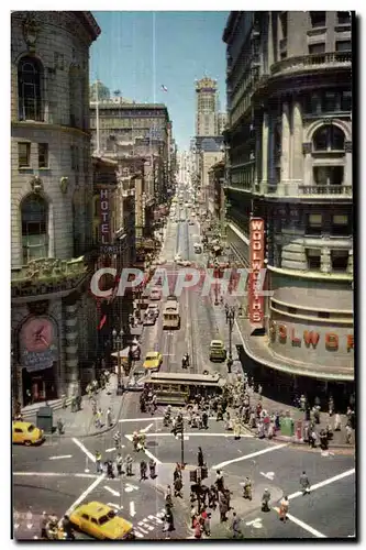 Cartes postales Powell At Market Street Showing Turntable At the foot of Powell at Market Street is the famous C