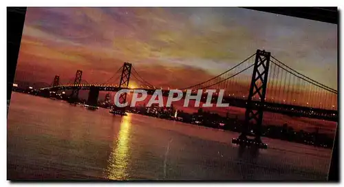 Cartes postales Sunset San Francisco Bay Bridge Linking San Francisco