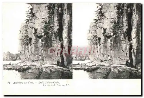 Cartes postales Amerique du Nord Dalls Sainte Croix Un train de bois