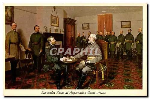 Ansichtskarte AK Surrender Secne at Appomattox Court House Virginia Militaria