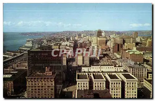Ansichtskarte AK Seattle Skyline as viewed from atop the 42 story Smith Tower The financial district is in the fo