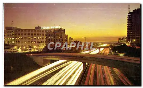 Cartes postales The Harbor Freeway At Dusk Los Angeles California