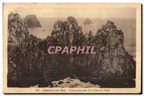 Camaret sur Mer - Rochers festonnes a la Pointe de Penhir - Cartes postales