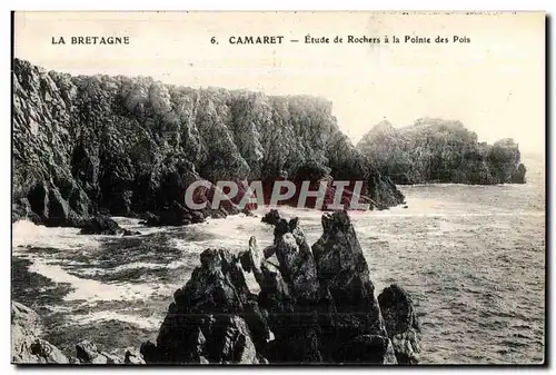 Camaret sur Mer - Etude de Rochers a la Pointe des Pois - Cartes postales