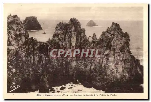 Camaret sur Mer - Rochers festonnes a la Pointe de Penhir - Ansichtskarte AK