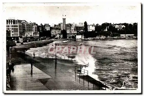 Dinard - Plage par Tempete - Ansichtskarte AK