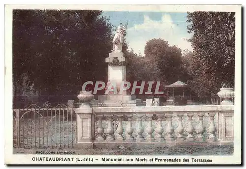 Chateaubriant - Monument aux Morts et promenades des terrasses - Ansichtskarte AK