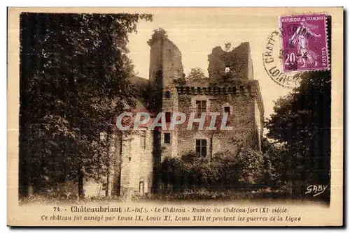 Chateaubriant - Ruines du Chateau Fort - Ansichtskarte AK