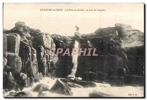 Ansichtskarte AK Le Bourg de Batz Le Pont du Diable un jour de tempete