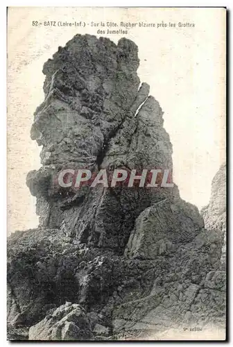 Cartes postales Batz Sur la Cote Rocher bizarre pres les Grottes des Jumelles